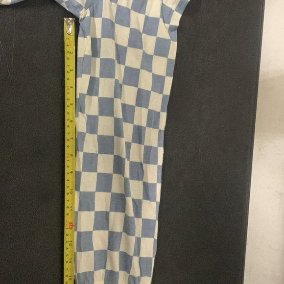 VANS Printed Knotty Long Sleeve Tee Ashley T-Shirt Check Blue White VN0A7YYJBD2 - Picture 10 of 11